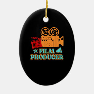 Filmproducent Filmdirektör, akterkonst. Julgransprydnad Keramik