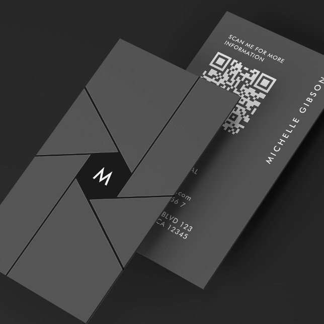 Filmproducent Mörk Grått Shutter Lens Modern Visitkort (Film Producer Dark Grey Shutter Lens Modern Business Card
)