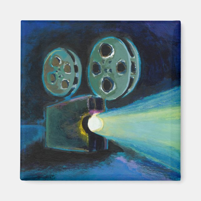 Filmprojektorfärgade, uttryckliga målningsbilder magnet (Framsidan)