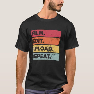 Filmredigering Ladda upp upprepad film Skapar vide T Shirt