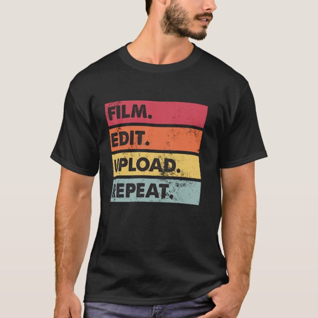 Filmredigering Ladda upp upprepad film Skapar vide T Shirt (Framsida)