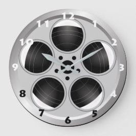 FILMREEL MED SVART OCH VITT NUMMER STOR KLOCKA