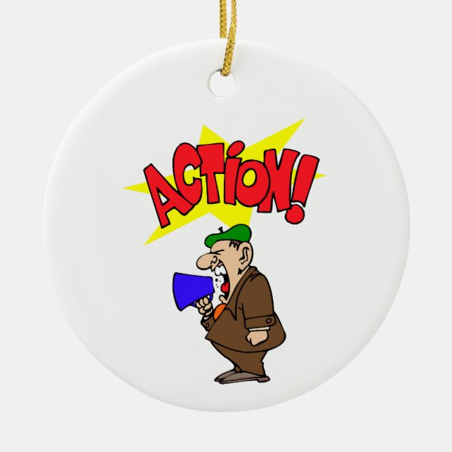 Filmregissör Julgransprydnad Keramik (Framsidan)