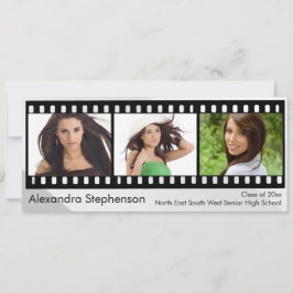 Filmremsa Studenten 3-Photo Inbjudningar