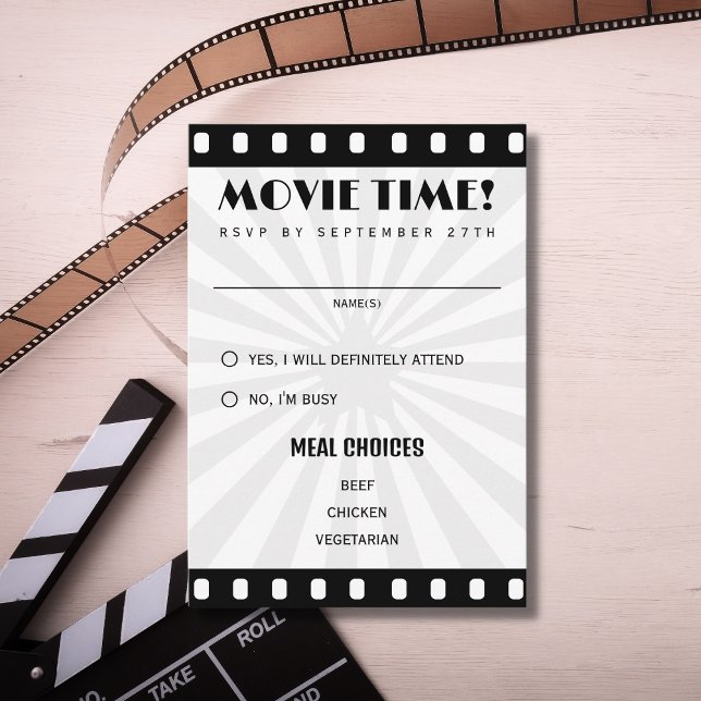 Filmremsan Black och White Bröllop OSA Kort (Skapare uppladdad)
