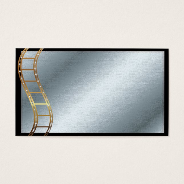 Filmremsan Metallic Guld och Silver Visitkort (Framsidan)