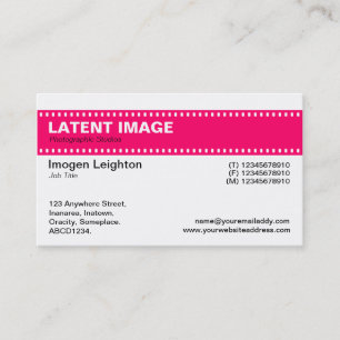 Filmremshuvud - Neon Red Visitkort