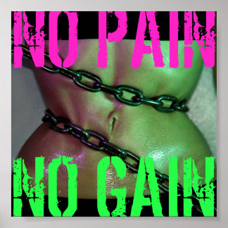 Filmrörelsemeddelande - ingen smärta, ingen vinst  poster
