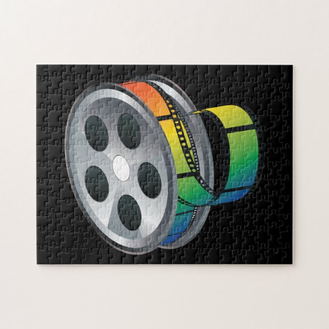 Filmrulle med färgband pussel (Horisontell)