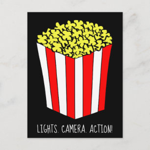 Filmscreeningteatern Popcorn Party Inbjudan Vykort