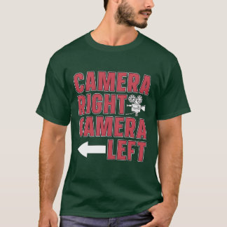 Filmskapande kamera - Höger Kamera - Lämnat filmdi T Shirt