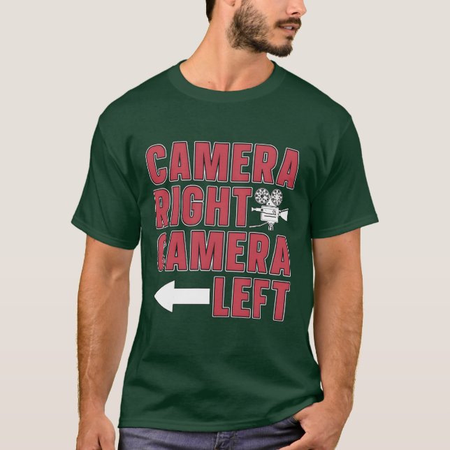 Filmskapande kamera - Höger Kamera - Lämnat filmdi T Shirt (Framsida)