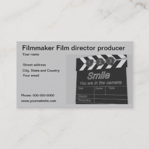 Filmskaparen filmar direktörproducentvisitkorten visitkort