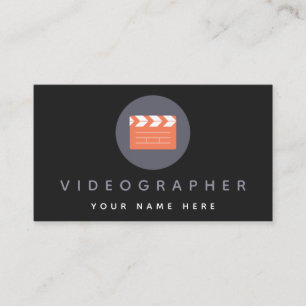 Filmskiffer för orange Film Clapper Board Visitkort