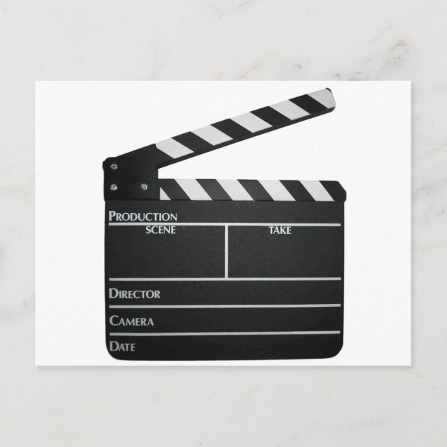 Filmskifferklapperfilm av typen Clapboard Vykort (Framsida)