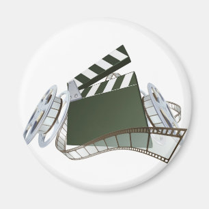 Filmskiva och filmrullar magnet