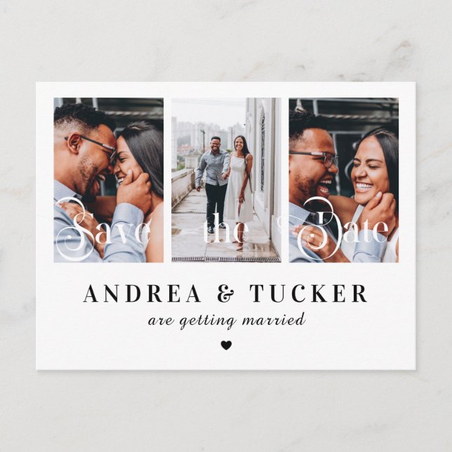 Filmskript 3 fotokollage Spara datum Vykort (Framsida)