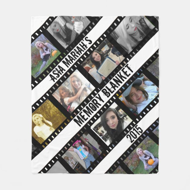 Filmsstrip Fotobord Fleecefilt (Framsidan)
