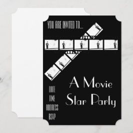 Filmstjärna Hollywood kostymfest Inbjudningar