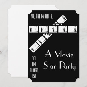 Filmstjärna Hollywood kostymfest Inbjudningar