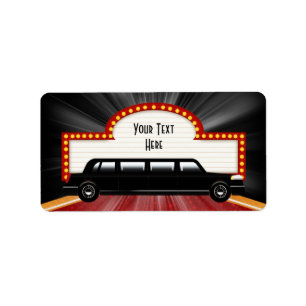Filmstjärna Limousine och Marquis Adressetiketter
