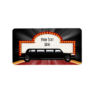 Filmstjärna Limousine och Marquis Adressetiketter