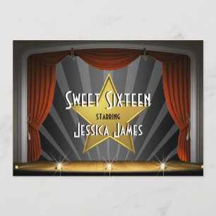 Filmstjärna Sweet Sixteen Inbjudningar
