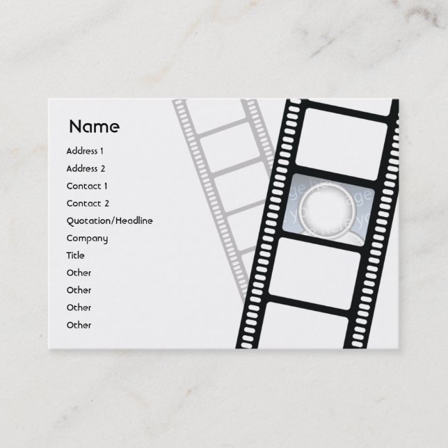 Filmstrip - knubbig visitkort (Framsida)
