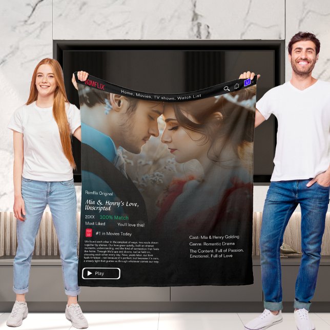 Filmströmning i Kärlek Fleecefilt (Your Love Story Movie Streaming Fleece Blanket)