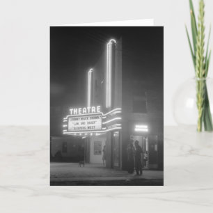 Filmteater på natten, Greensboro, Georgien 1940-ta Kort