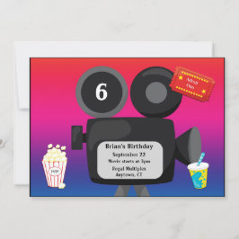 Filmtema Anpassningsbar Födelsedagsfest Inbjudningar