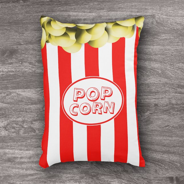 Filmtema för roligt Popcorn Box Prydnadskudde (Skapare uppladdad)