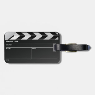 Filmtillverkareclapperen stiger ombord bagagebricka