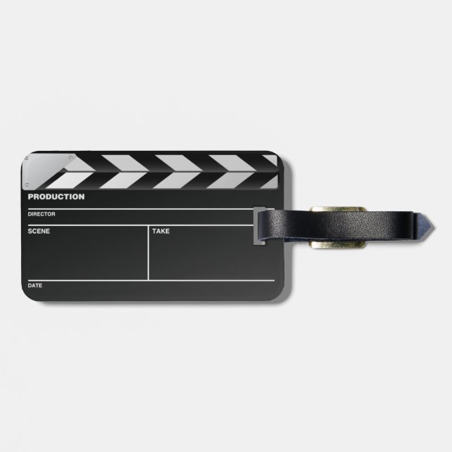 Filmtillverkareclapperen stiger ombord bagagebricka (Baksida Vågrät)