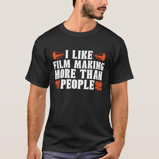 Filmtillverkning jag gillar film Skapar fler kamer T Shirt (Framsida)