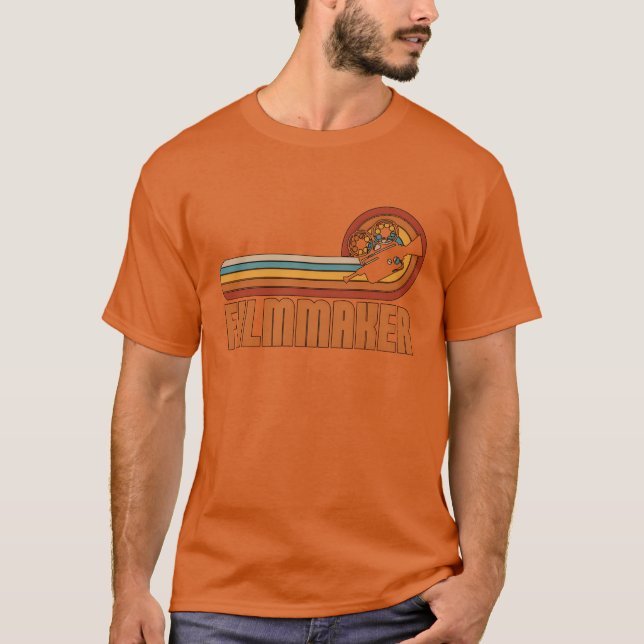Filmverk Filmmaker Retro Cinematographer Camera T Shirt (Framsida)