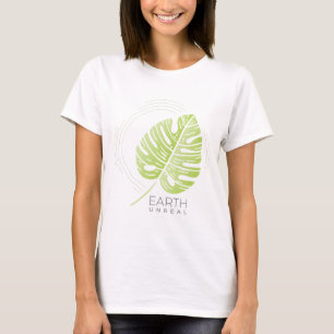 Filodendronillustration T-shirt med delad löv