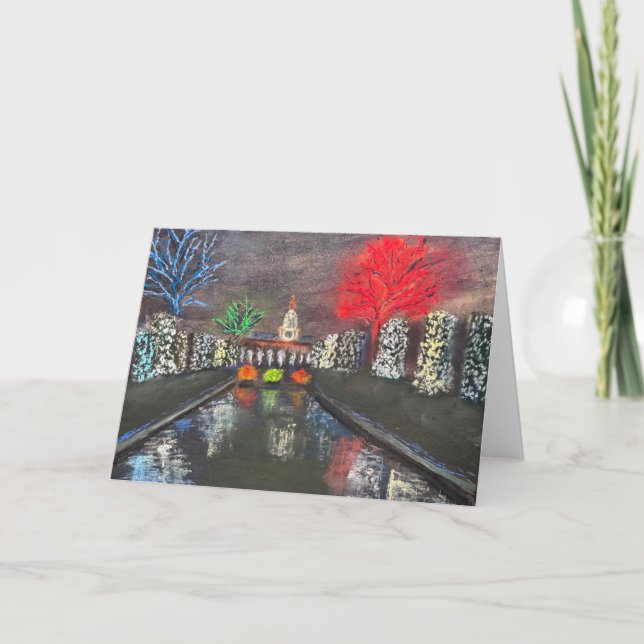 Filoli Holiday Light Spectacular greeting card. Tack Kort (Framsida)