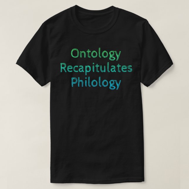 Filologi för ontologi t shirt (Design framsida)