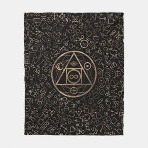Filosof Alchemical mönster 2 för stensymbol Fleecefilt