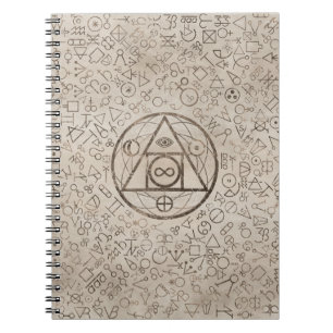 Filosof Alchemical mönster 3 för stensymbol Anteckningsbok