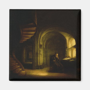 Filosof med en öppen bok, 1625-7 (olja förser me magnet