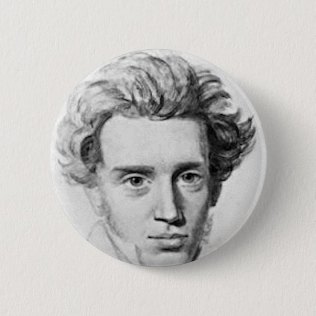 Filosof Soren Kierkegaard Knapp (Framsida)