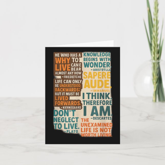 Filosofcitattecken Poster - tidralös visdom från G Kort (Framsida)