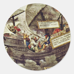 Filosofen Pyrrho i stormiga hav vid Petrarca- Runt Klistermärke