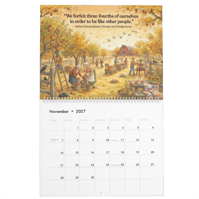 Filosoferande Citat Roligt Barnkalender Kalender (Nov 2027)