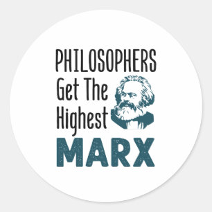 Filosofers får den högsta marxfilosofin funny runt klistermärke
