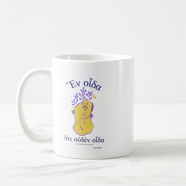 Filosoffert för Sokrates-grekiska klassiker Kaffemugg (Vänster)