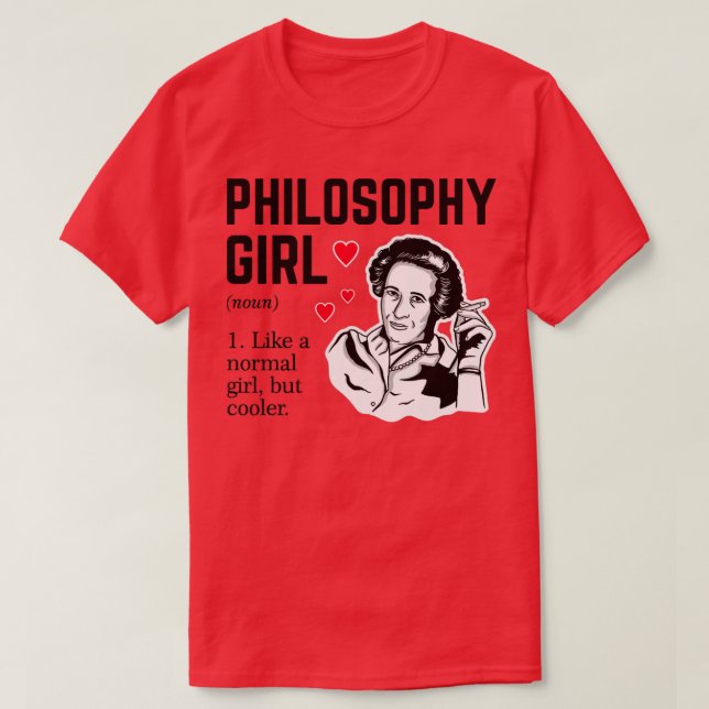 Filosofi Girl Som en vanlig tjej men kallare1 T Shirt (Design framsida)