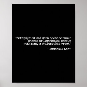 Filosofi och metafysik Citat Immanuel Kant Poster